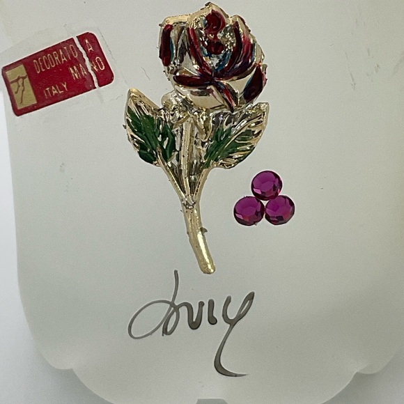 Vintage 1960’s frosted glass personal ice bucket with tongs - Picture 8 of 13